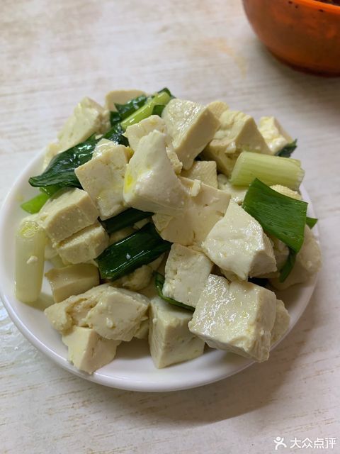 大葱拌豆腐图片