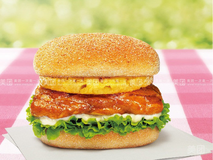 菠萝菠萝鸡腿堡图片