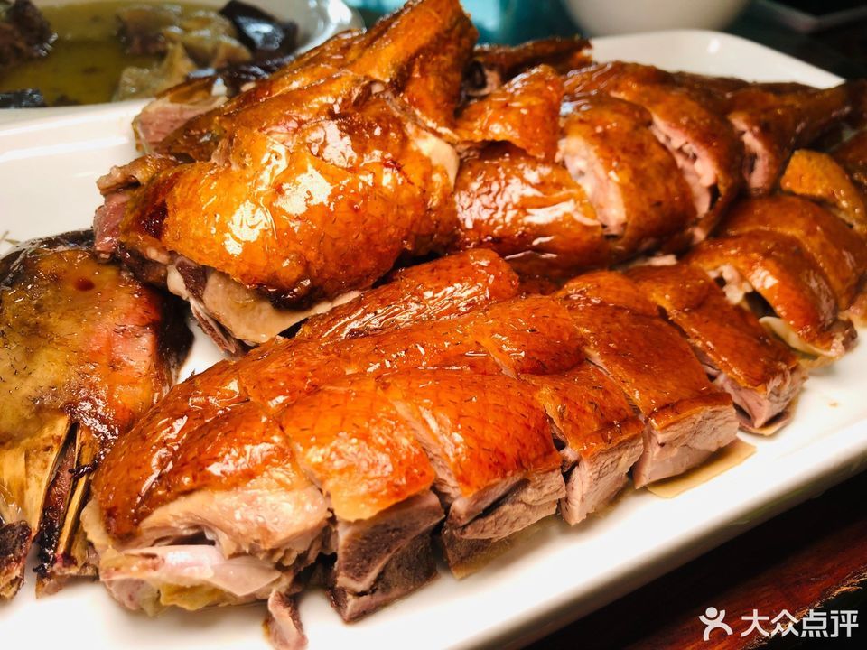 果木烤烧鹅图片