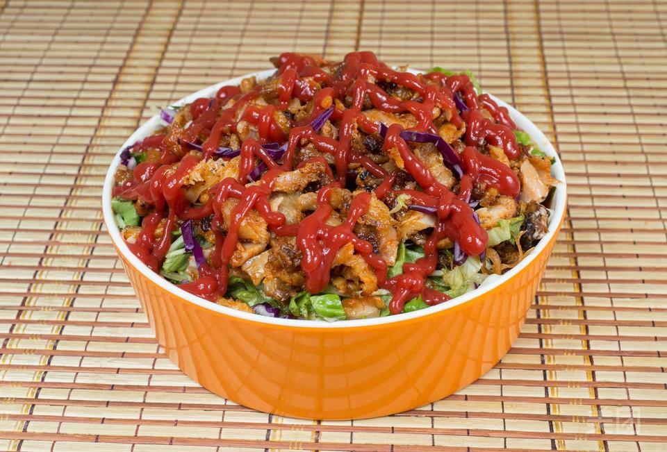 奥尔良烤肉拌饭图片