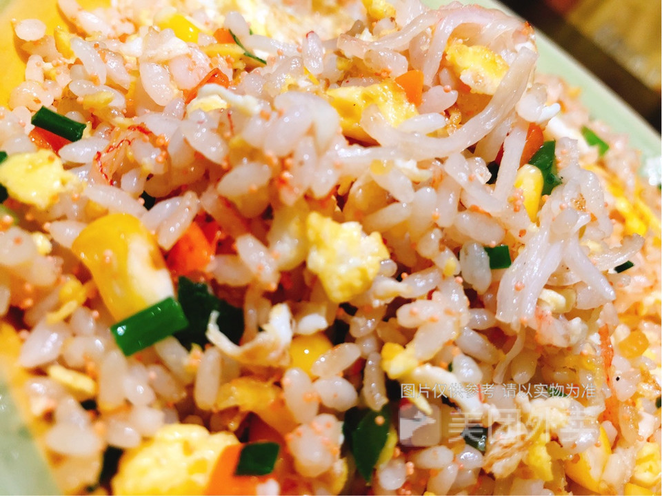 网红蟹柳蟹籽炒饭图片
