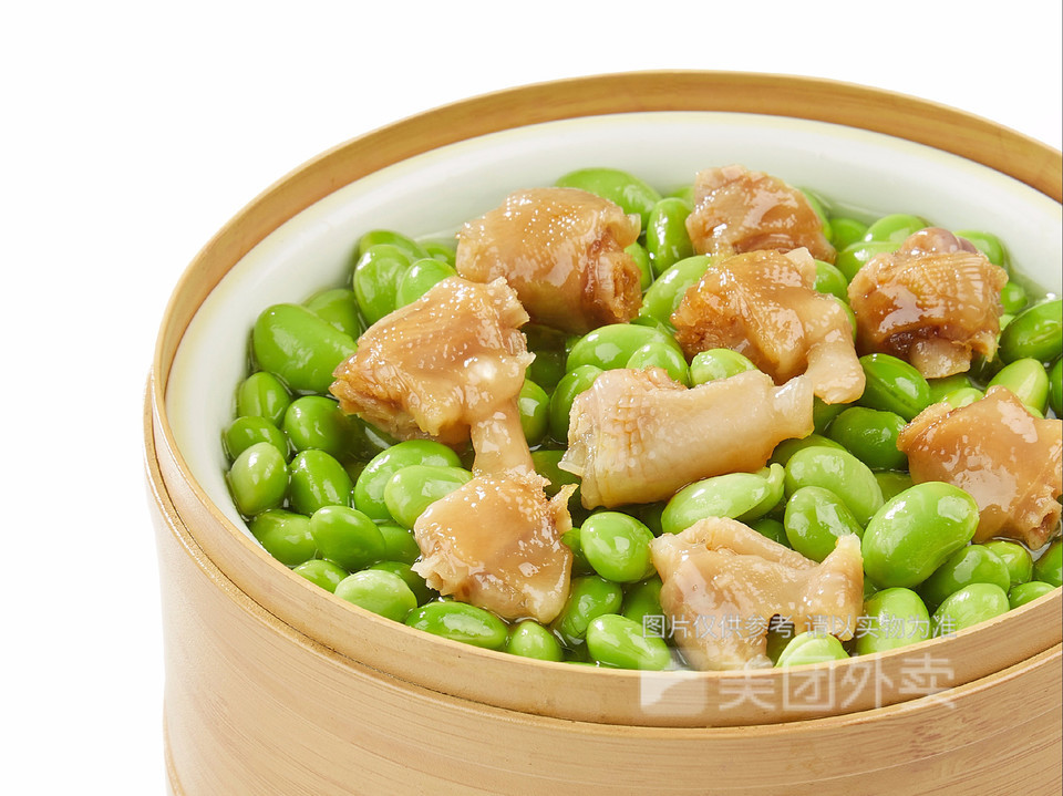 鸭爪蒸毛豆图片