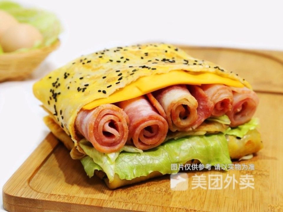 芝士培根煎饼图片