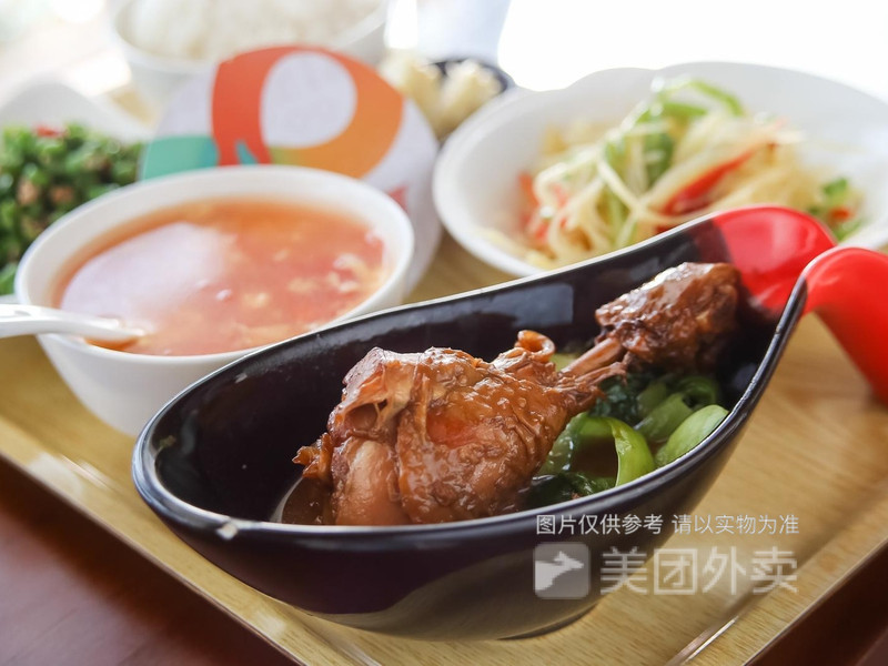 红烧鸡腿套餐图片