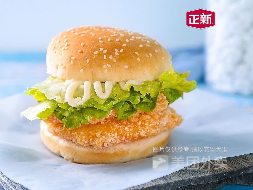 香酥鸡排堡图片