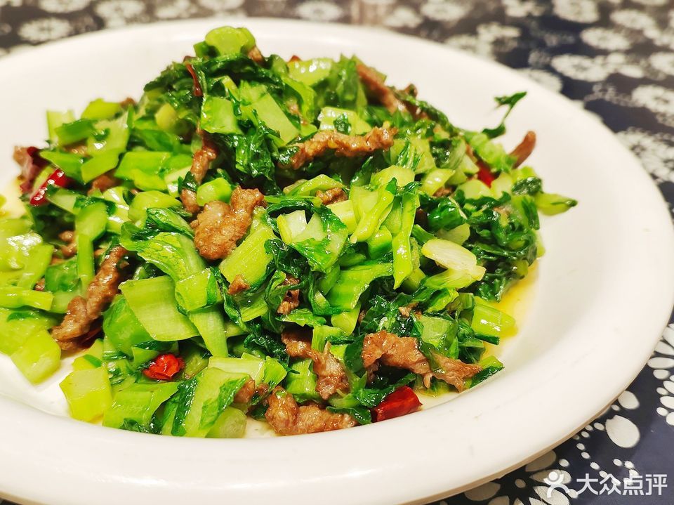 青菜黄牛肉图片