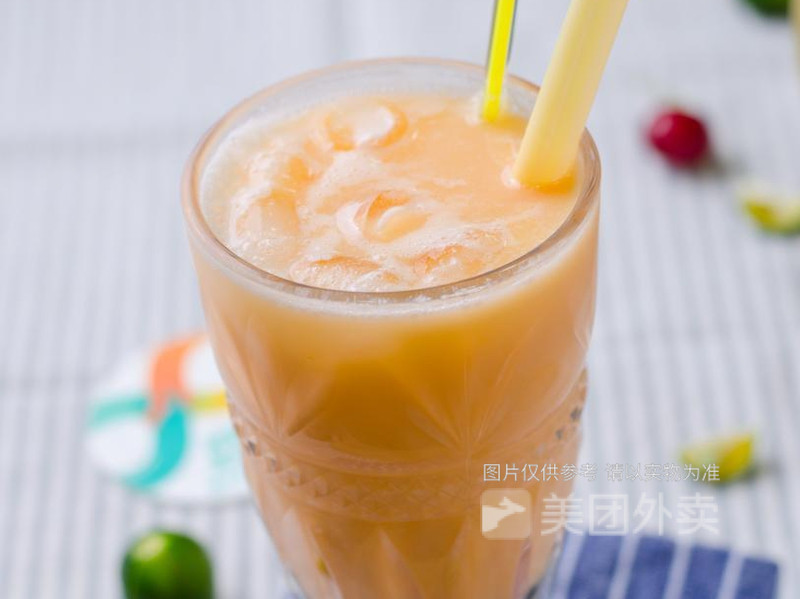 芒果味奶茶图片