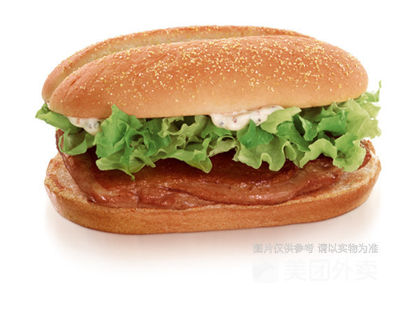 原味板烧鸡腿堡图片