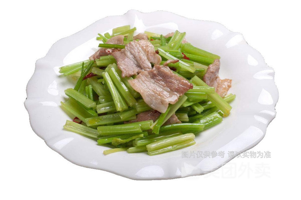 芹菜炒肉盖饭图片