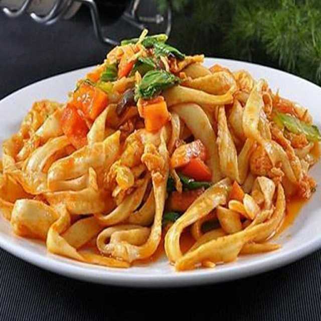 鸡蛋炒刀削图片