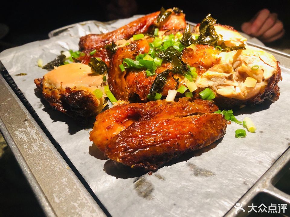 绿茶葱香烤鸡图片