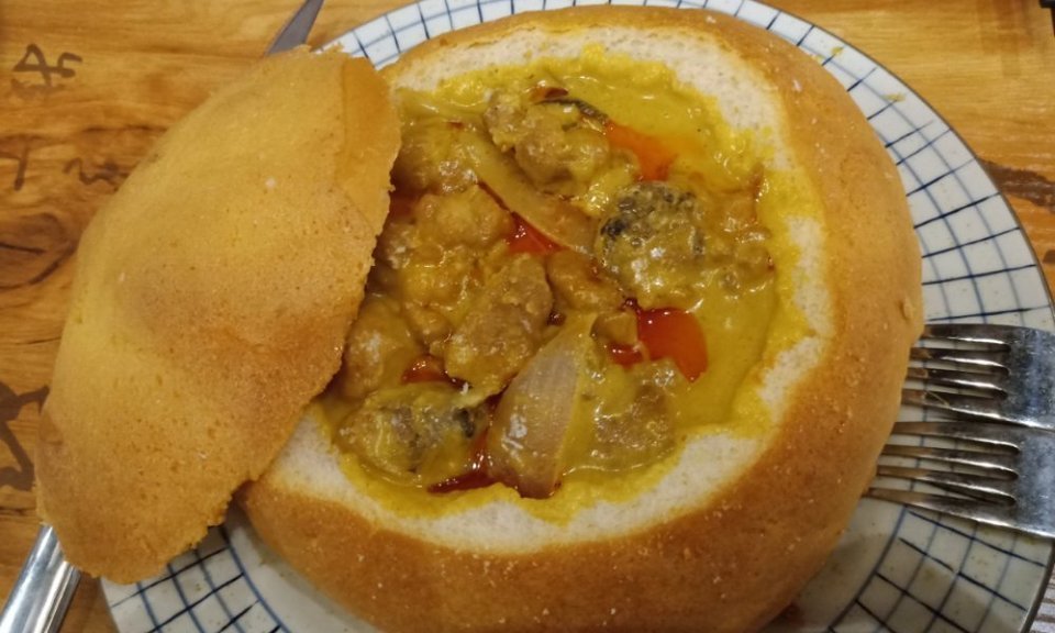 面包咖喱鸡图片