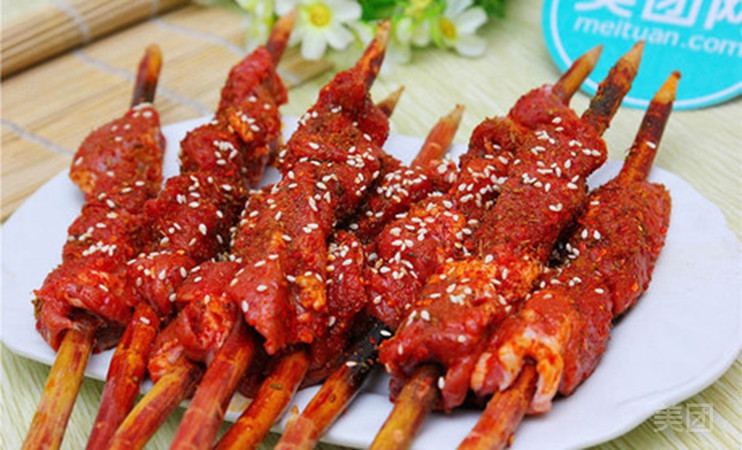 红柳烤羊肉图片