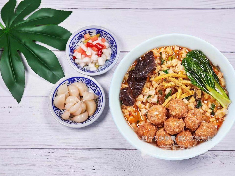 肉丸子煮馍图片