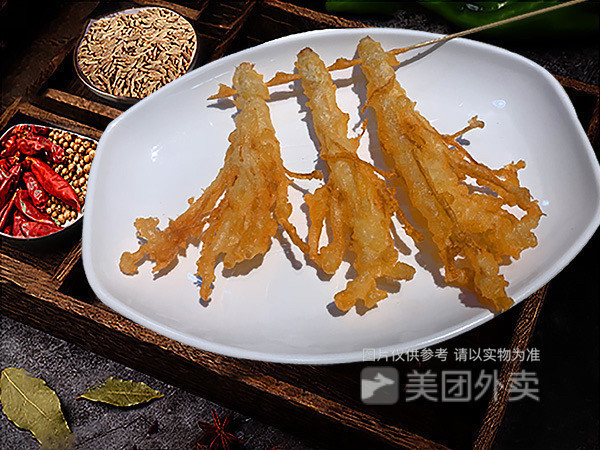 炸面糊金针菇图片