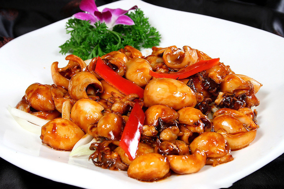 烧汁墨鱼仔图片