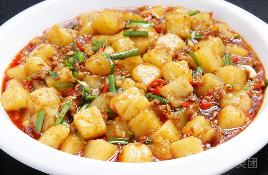 肉末酱烧米豆腐图片