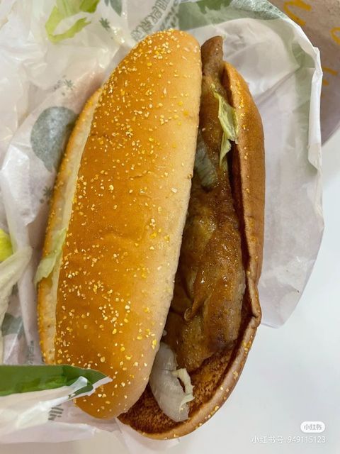 原味板烧鸡腿堡图片