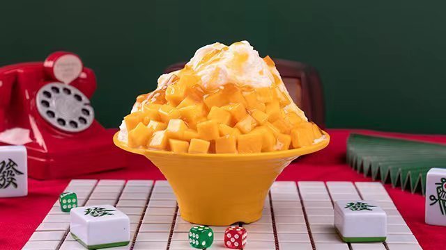 芒果牛奶绵绵冰图片