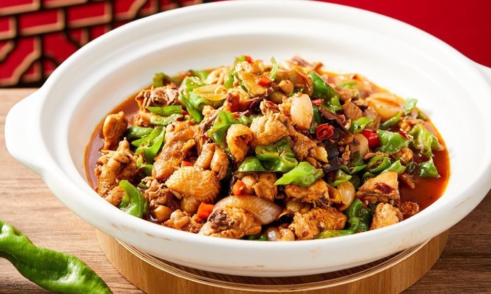 青椒生炒仔鸡图片