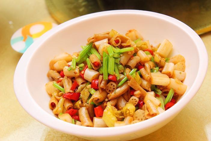 藕尖炒鹅肠图片