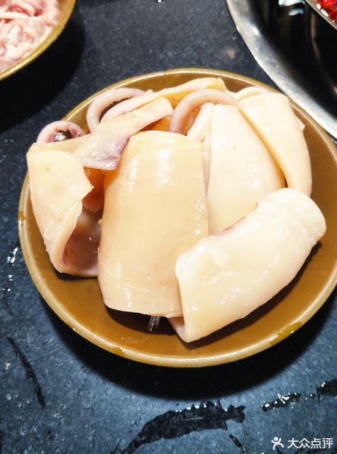 红火锅鱿鱼块图片