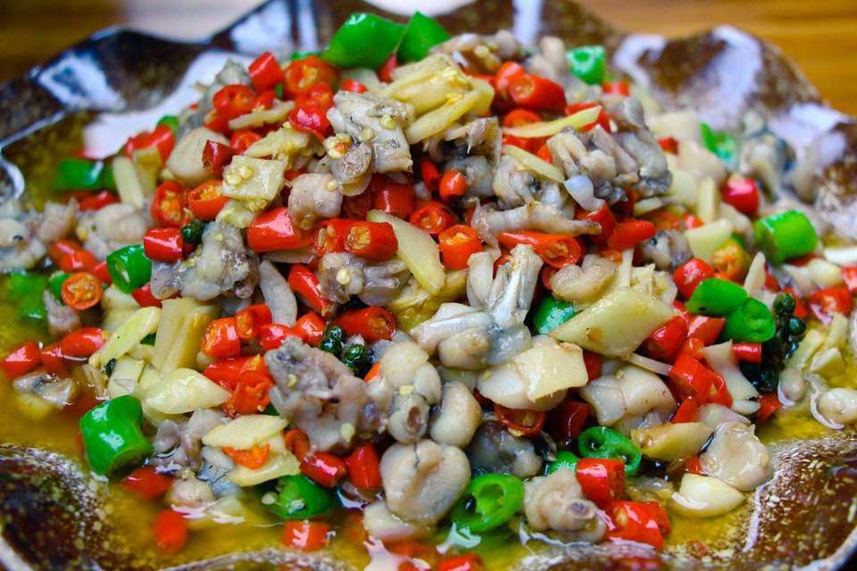 盐邦仔姜蛙图片