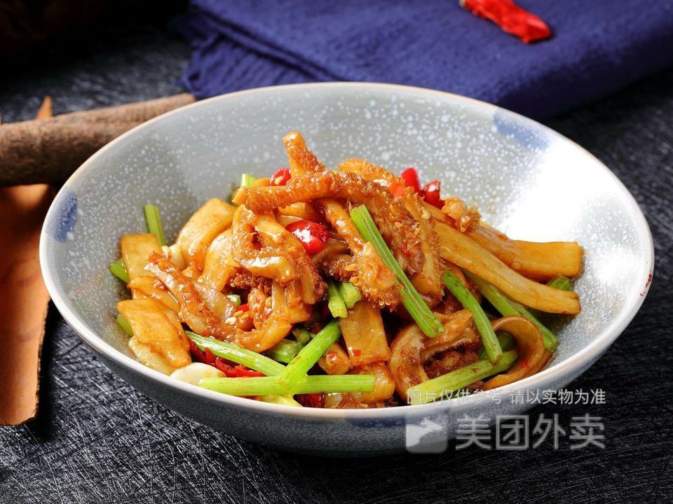酸萝卜炒牛肚图片
