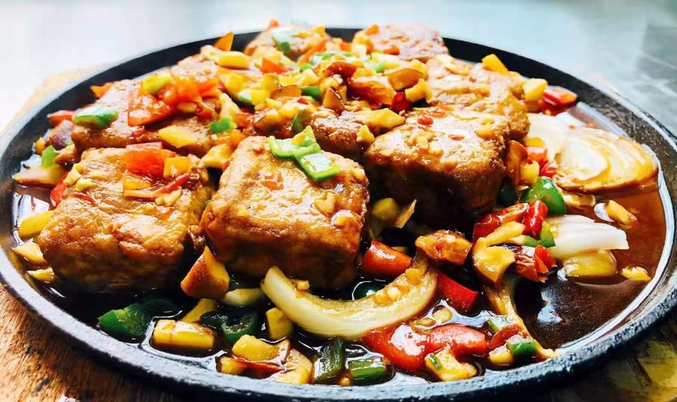 铁板毛豆腐图片