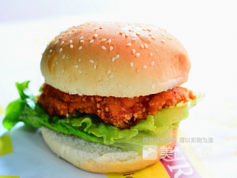 里脊汉堡图片