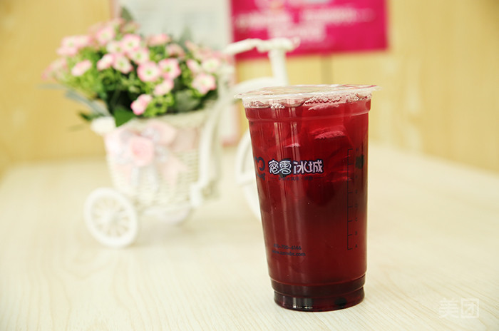 蓝莓果粒茶图片