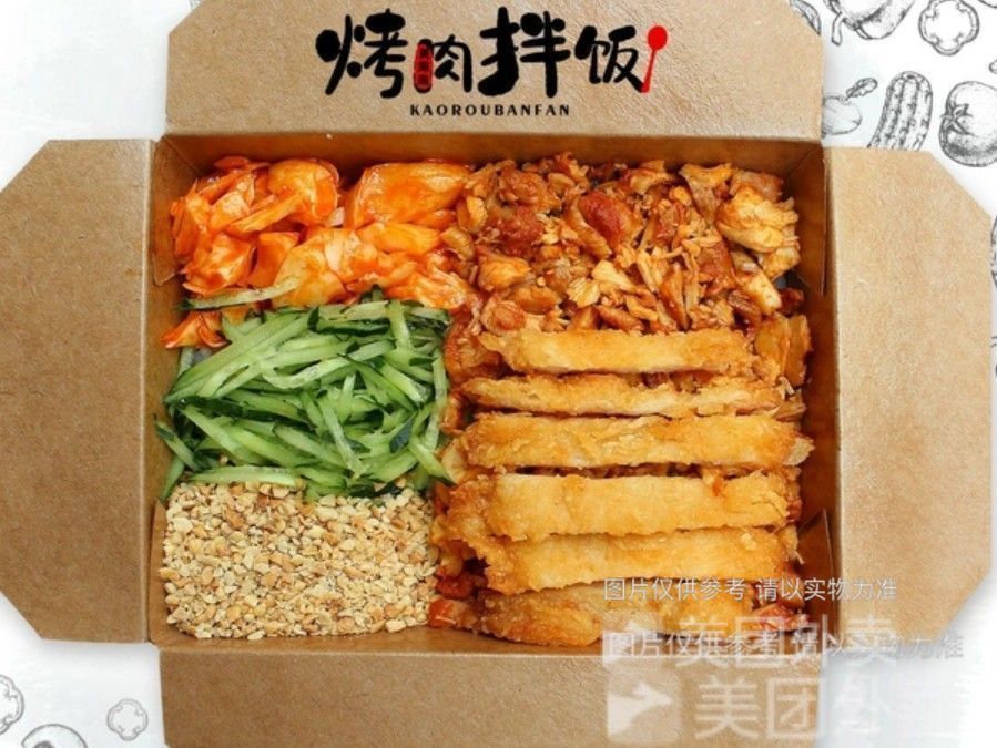 蜜汁烤肉肉嘎嘎脆雞排飯圖片