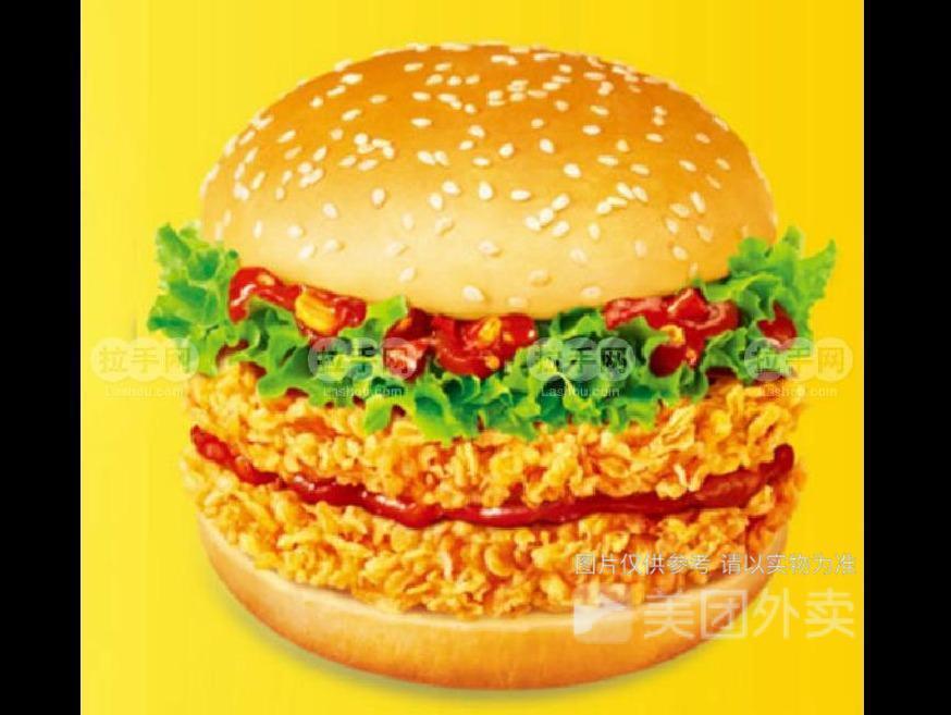 双层鸡腿堡图片