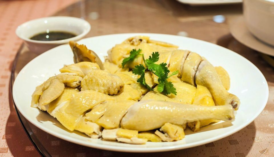 白切扇鸡图片