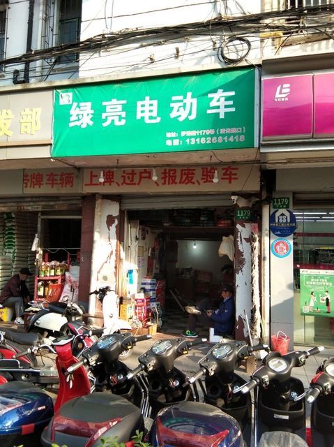 绿亮电动车图片