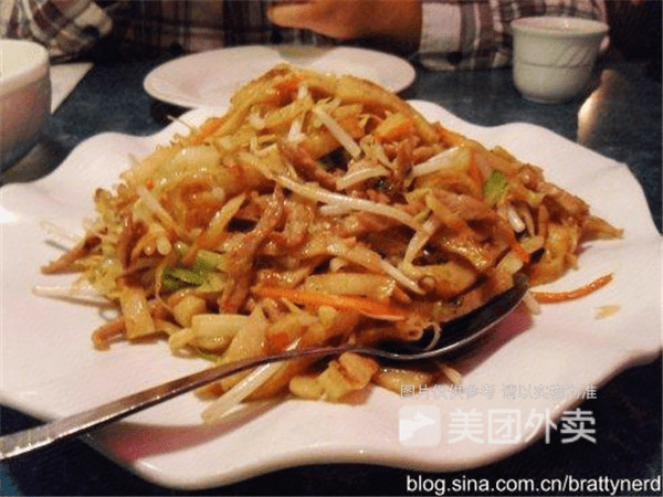 鸭肠炒饼图片