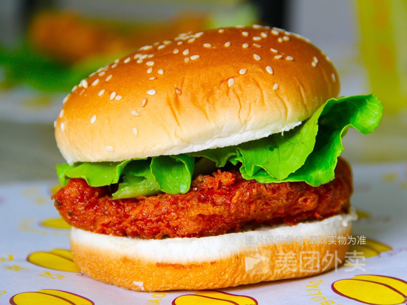 香辣汉堡图片