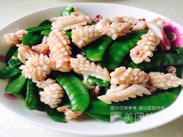 荷兰豆炒鲜鱿图片