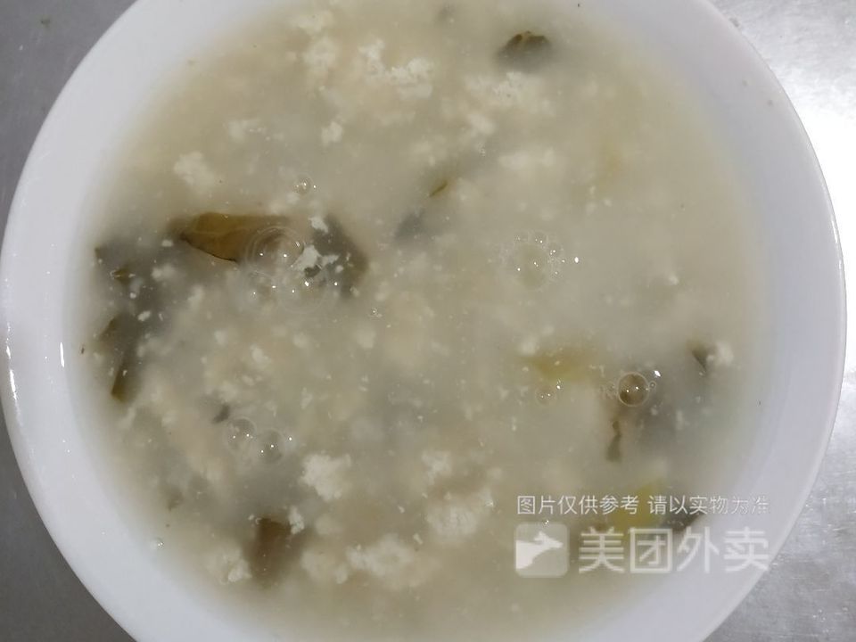 酸菜豆花稀饭图片
