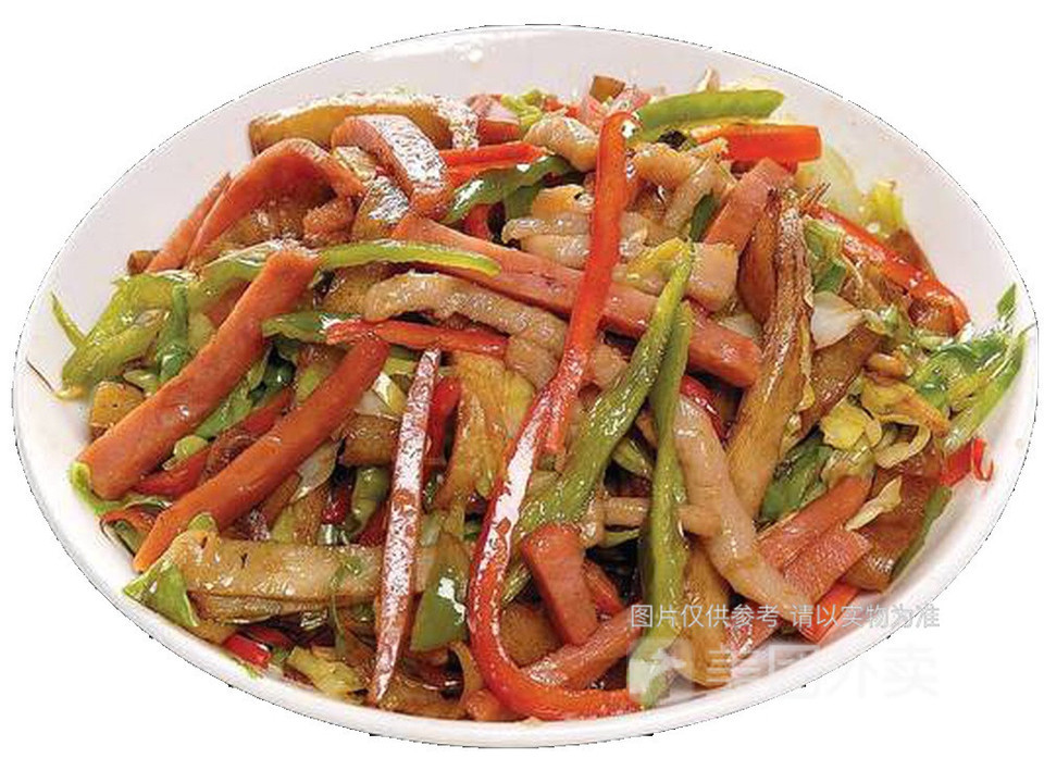 香辣肉丝炒饼图片