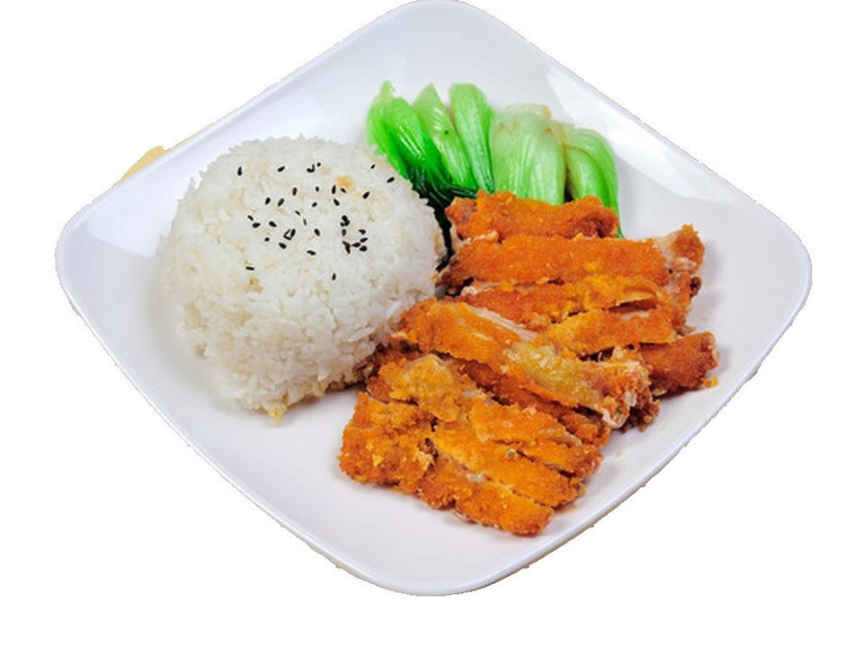 鸡扒饭图片