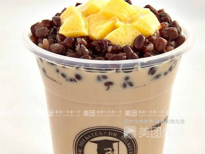 红豆布丁奶绿图片