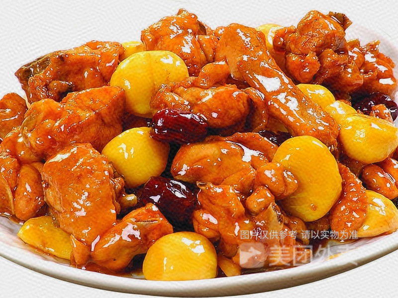 黄金栗子鸡盖浇饭图片