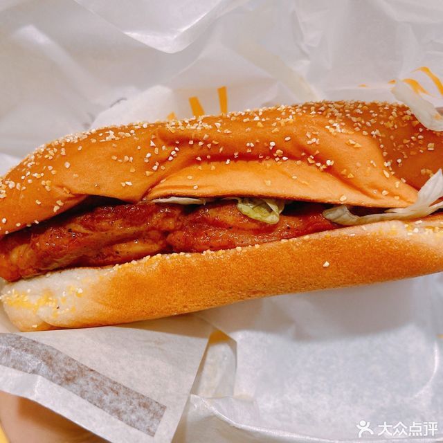 原味板烧鸡腿堡图片