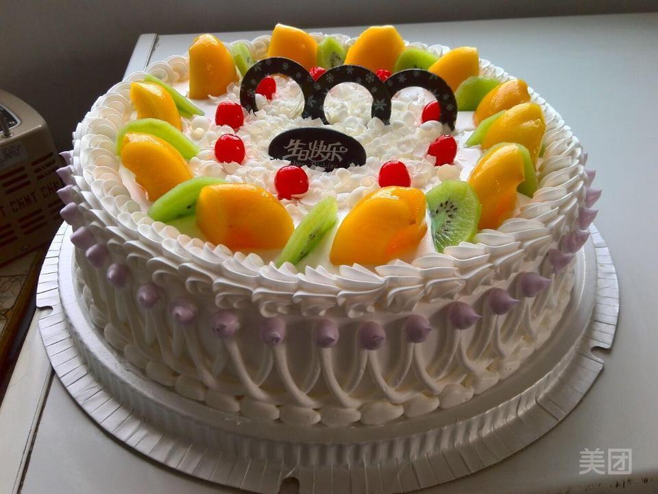 圆形水果蛋糕图片