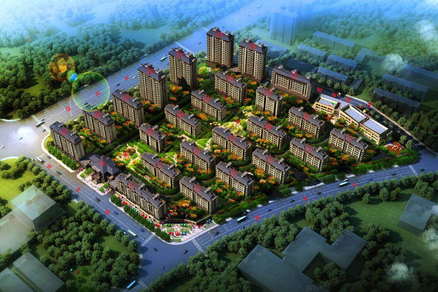 地址(在哪里):富春江·丰泽苑位于潍坊市临朐县城关街道黄龙路与龙泉