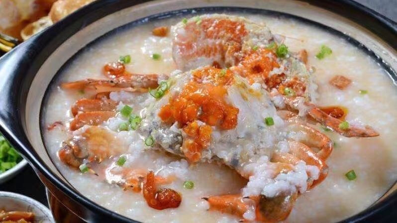虾蟹砂锅粥图片