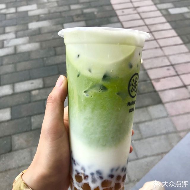 金时红豆抹茶图片