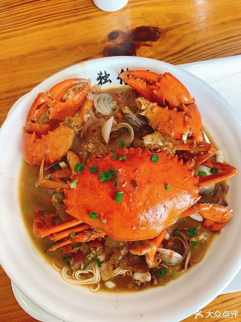 海鲜青蟹面图片