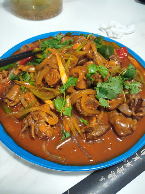 特色爆炒羊羔肉图片